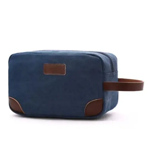 Canvas Wholesale Makeup Bags Fashion Men's Cosmetic Bag Travel Toiletry Organizer